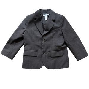 Janie And Jack Gray Herringbone Wool Jacket Formal 3T